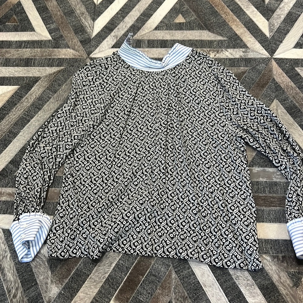 Mixed print Zara top